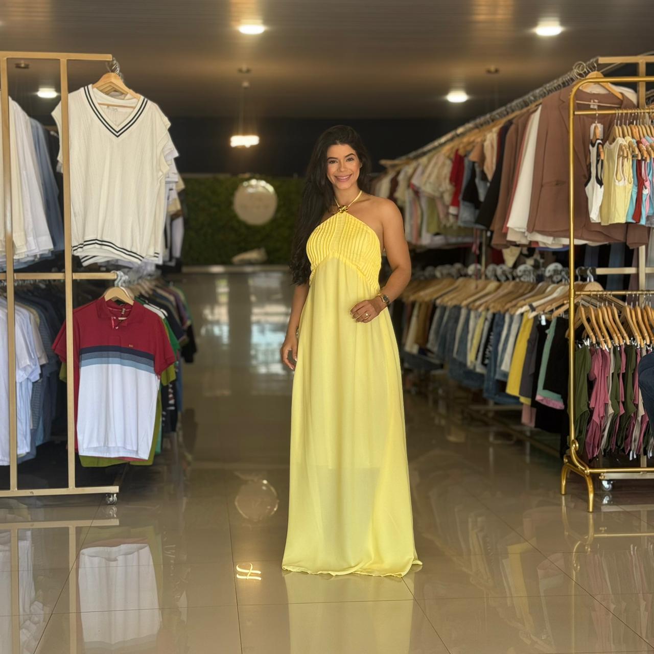 Vestido Longo em Chiffon